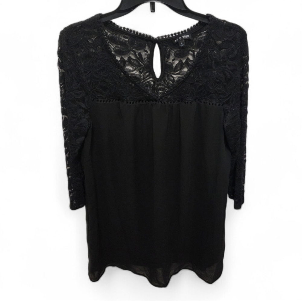 Black Laced Satin Dress